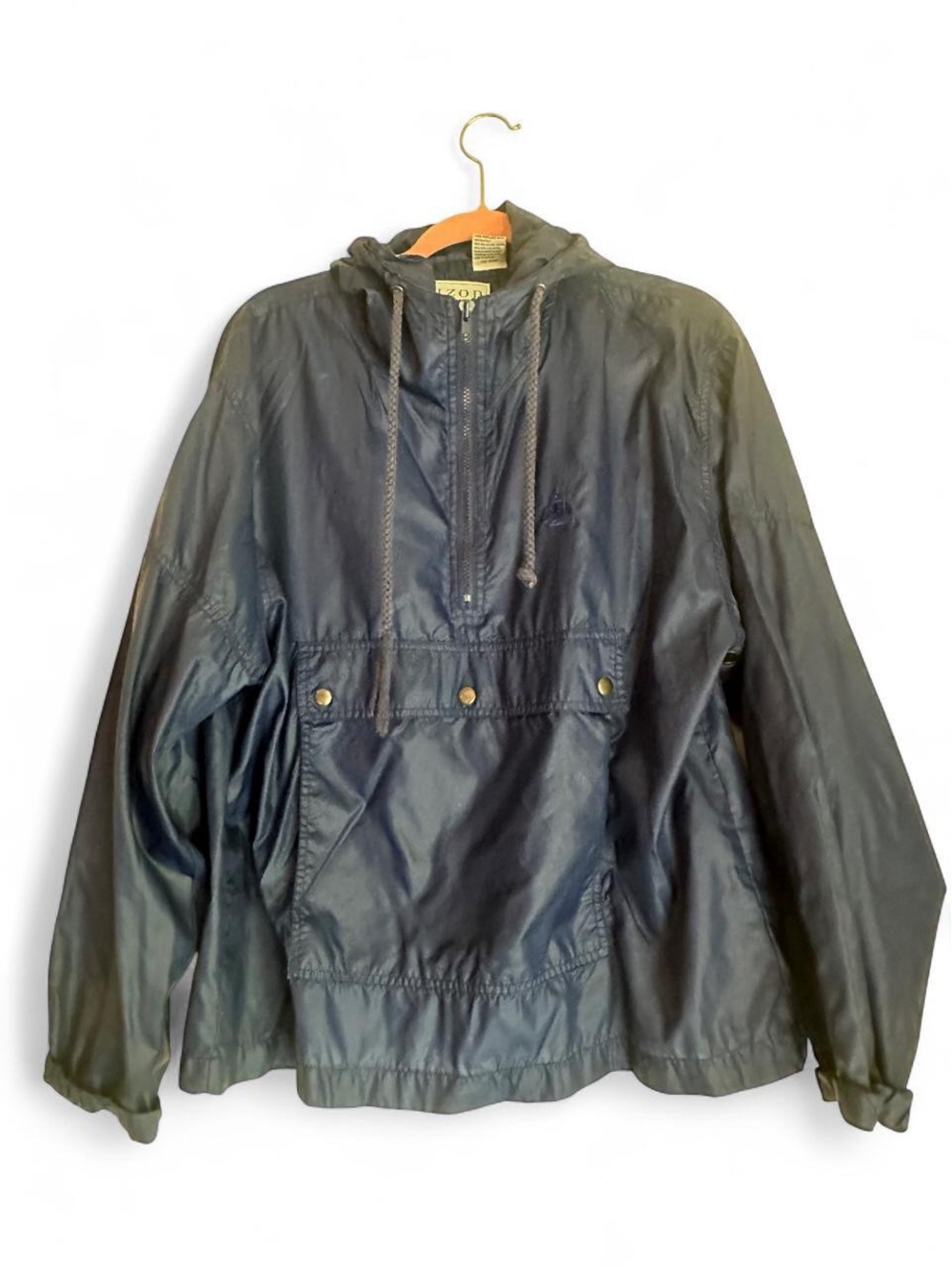 Vintage Izod Men's Hooded Windbreaker Jacket